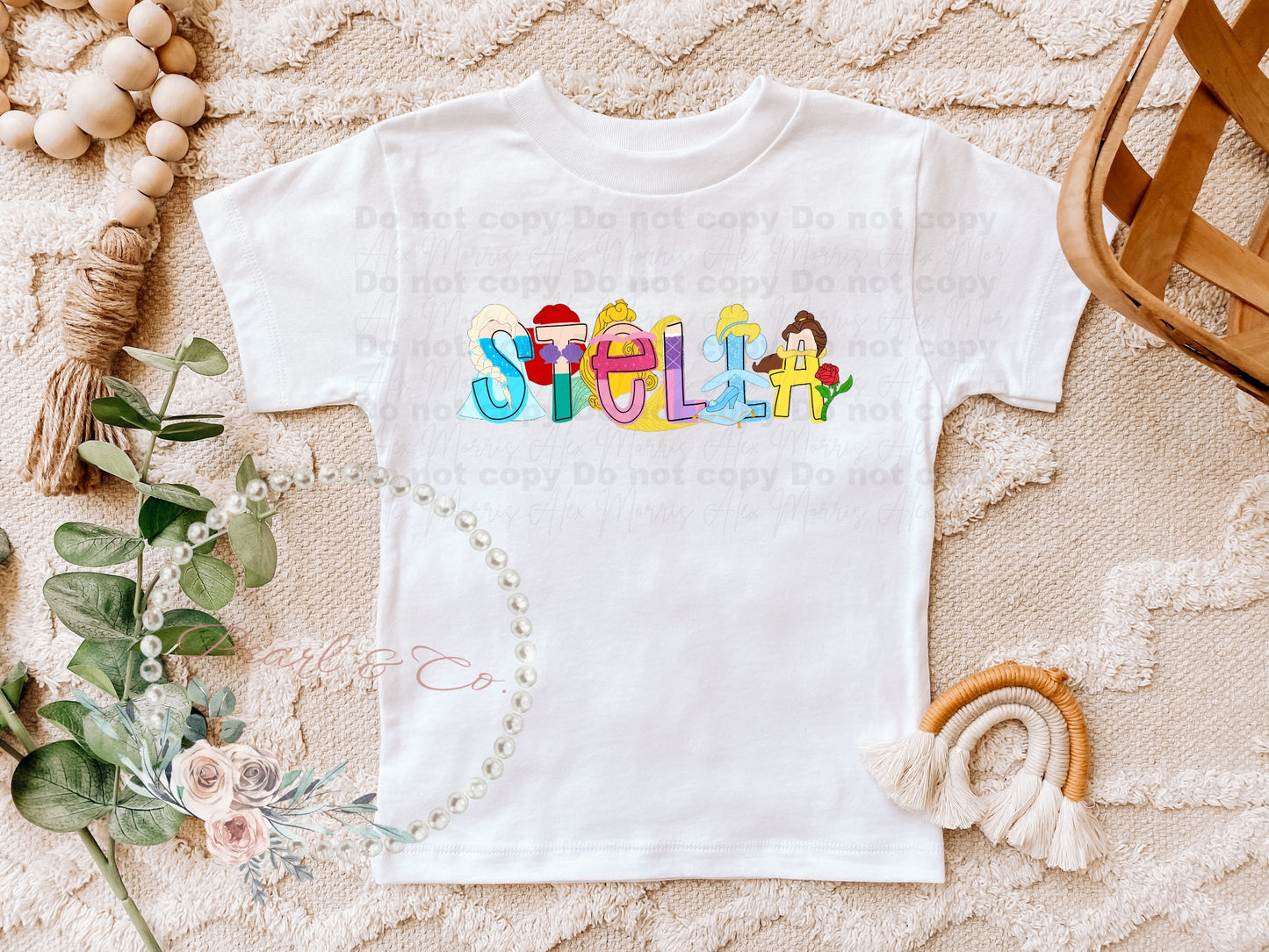 Personalized Princess Font Tee, Princess Birthday