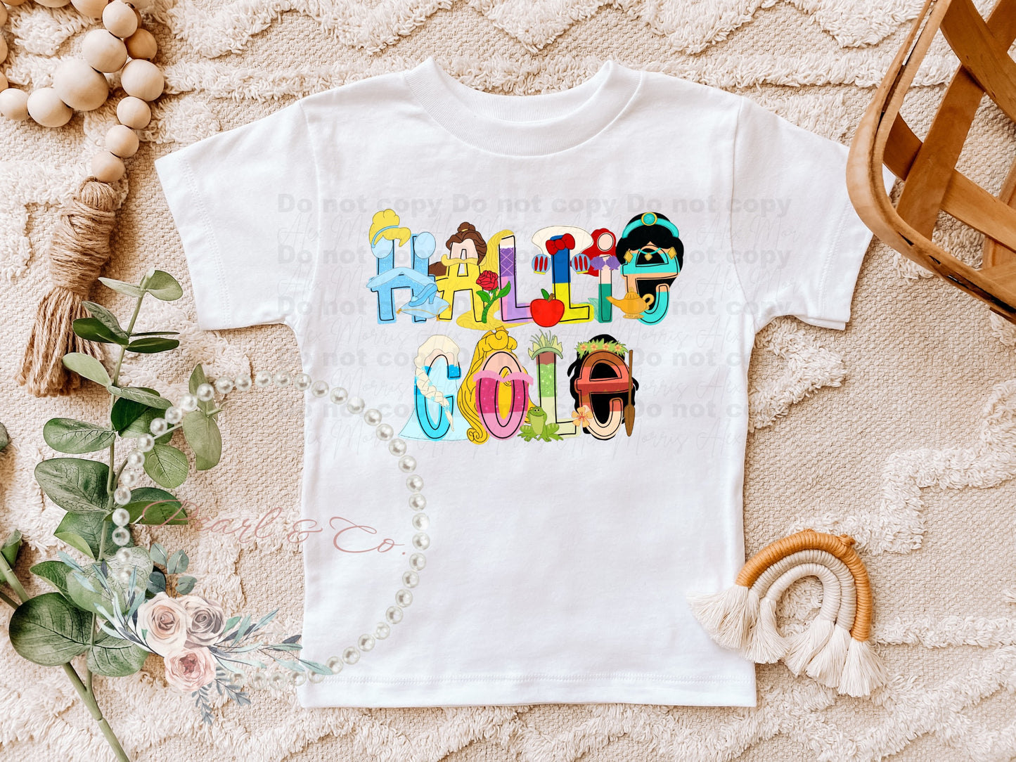 Personalized Princess Font Tee, Princess Birthday