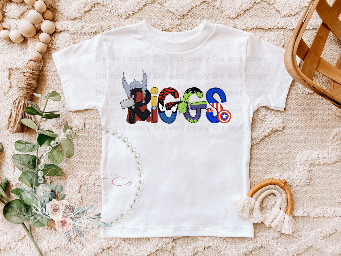 Personalized Superhero Font Tee, Superhero Birthday