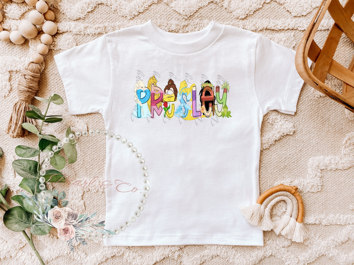 Personalized Princess Font Tee, Princess Birthday