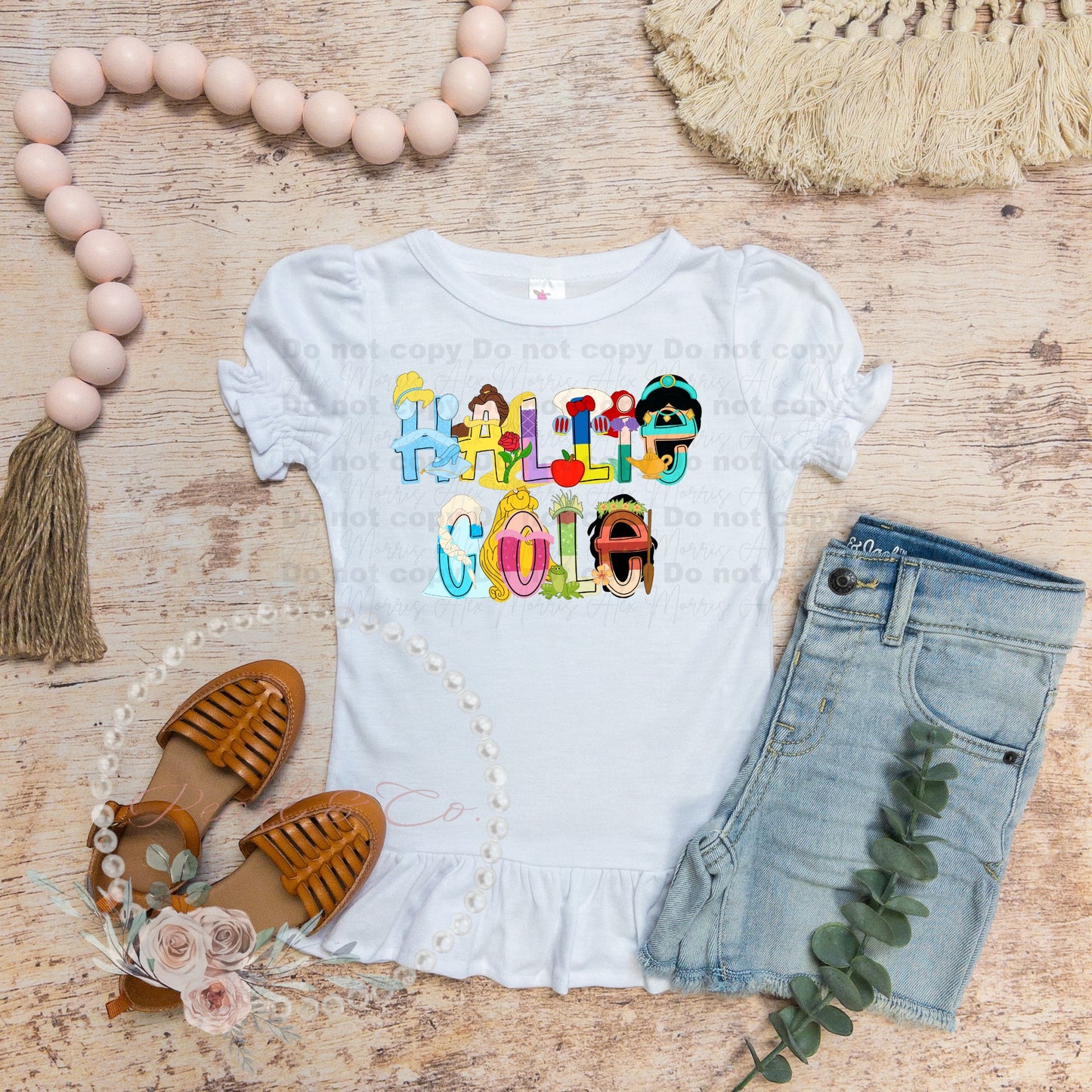 Personalized Princess Font Tee, Princess Birthday