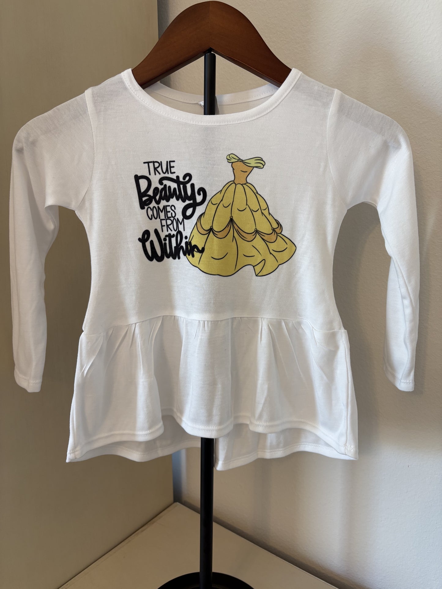 Princess Peplum Tee - Belle - 3T