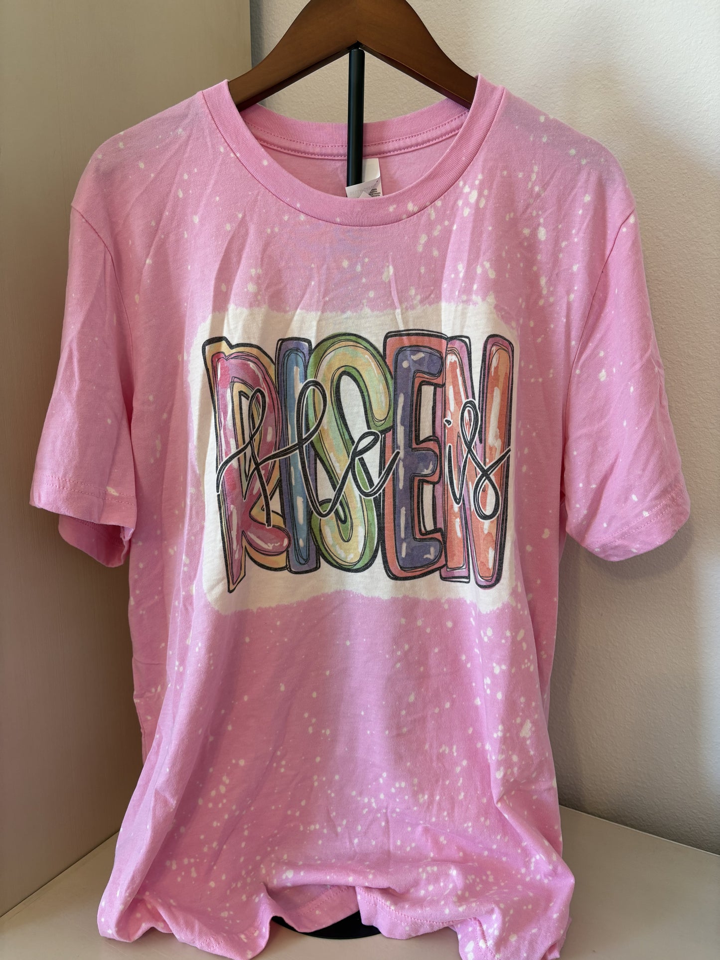 He is Risen - Bleached Tee - Adult Large