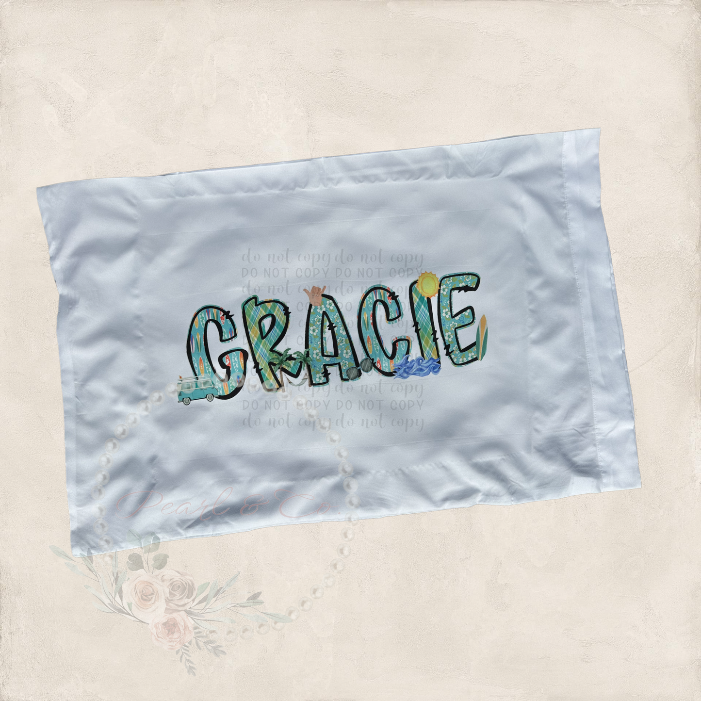Personalized Character Font Pillowcase