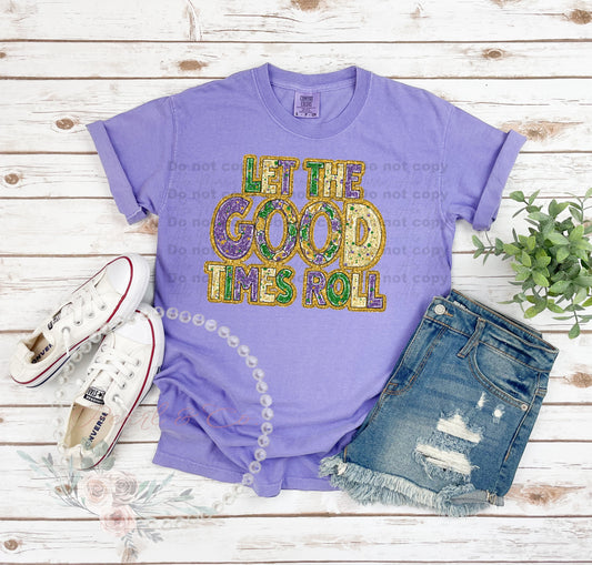 Mardi Gras Tee - Let the good times roll