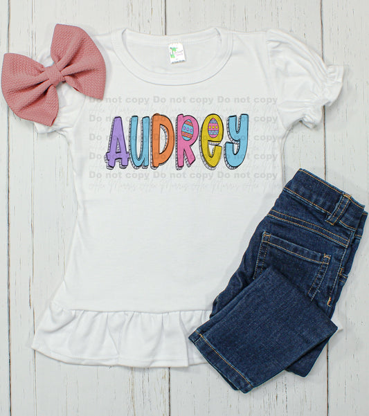 Personalized Easter Egg Font Tee