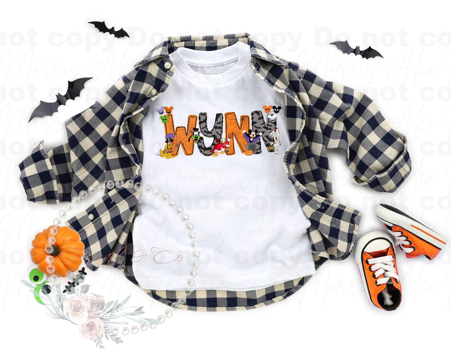 Personalized Mickey Halloween Character Font Tee