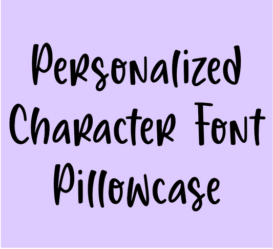 Personalized Character Font Pillowcase