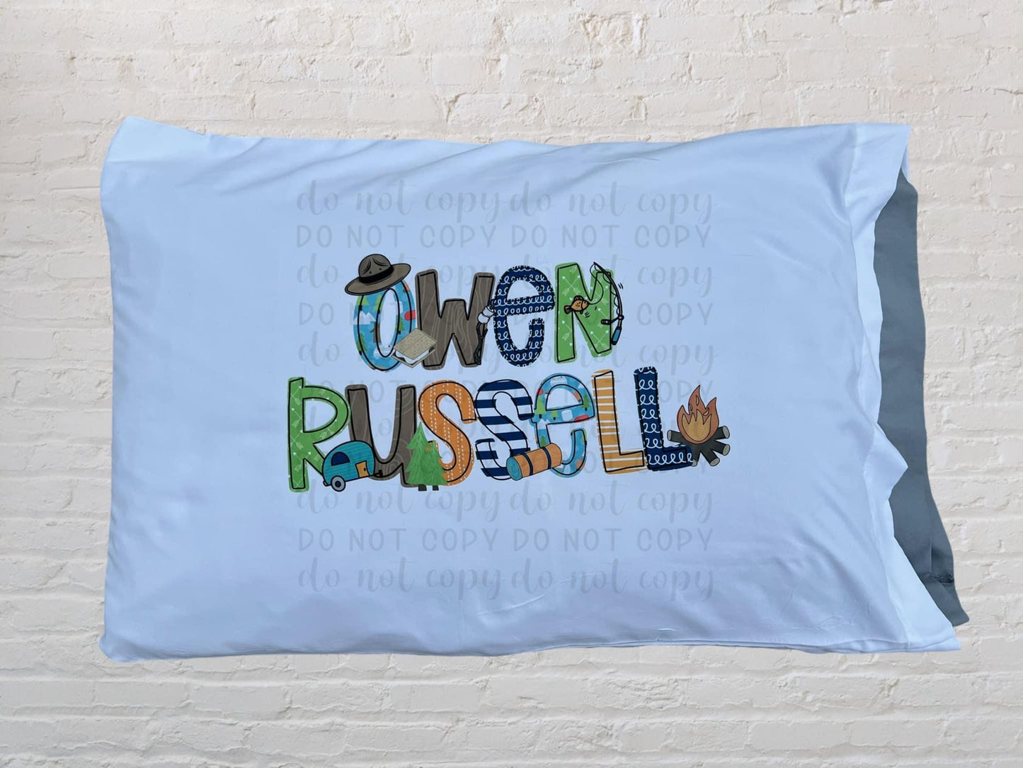 Personalized Character Font Pillowcase