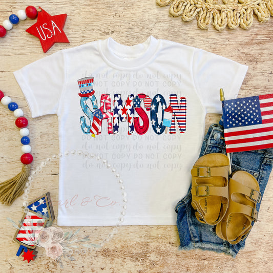 Personalized 4th of July Tee