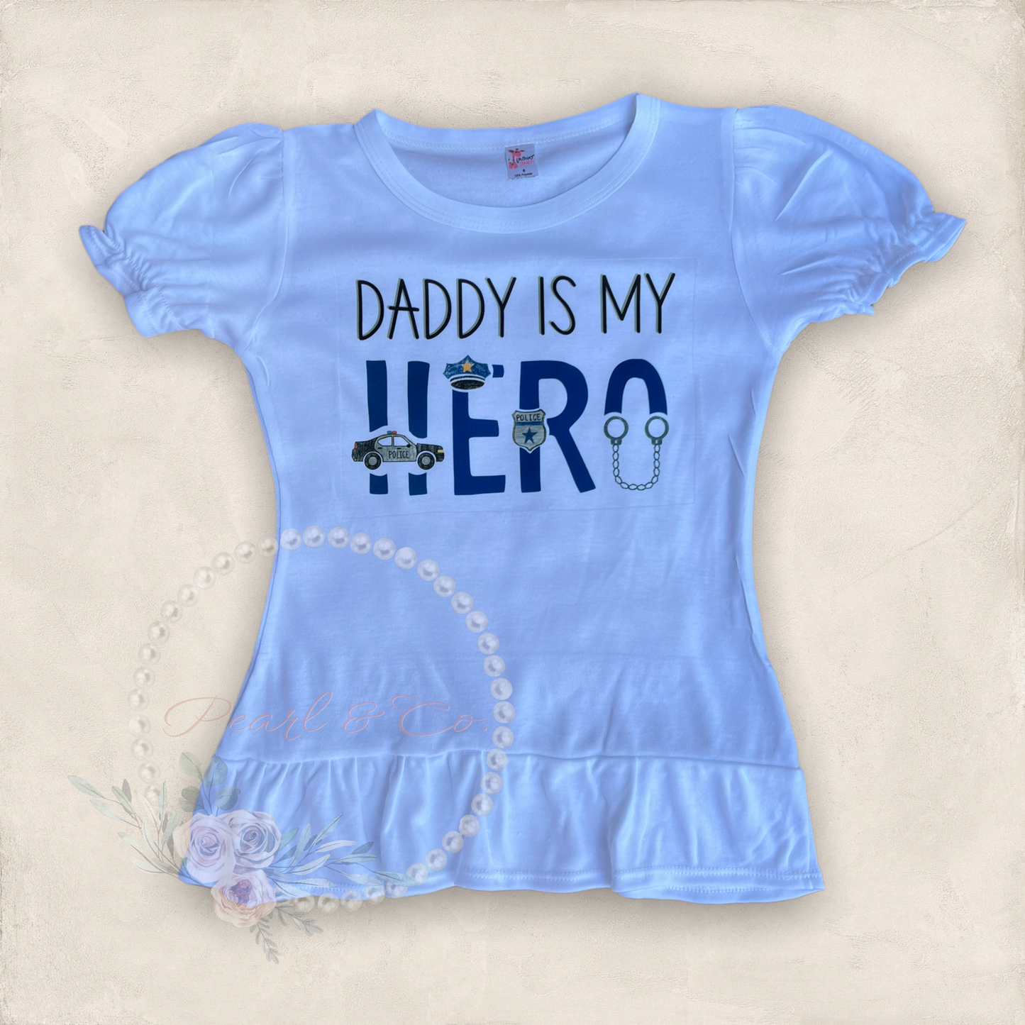 Mommy/Daddy is My Hero Toddler Tee - Police